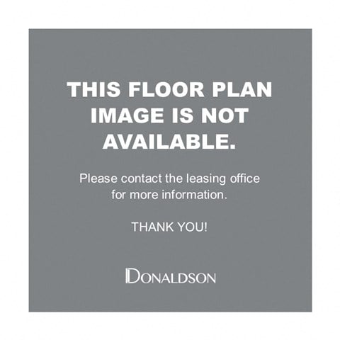 Floor plan for 1 bed, 1 bath, 708 sqft